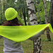 Cheerful chartreuse shawl pattern 