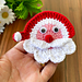 Crochet Santa Claus Face Applique pattern