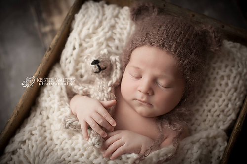 Teddy Bear Baby Bonnet photo 2