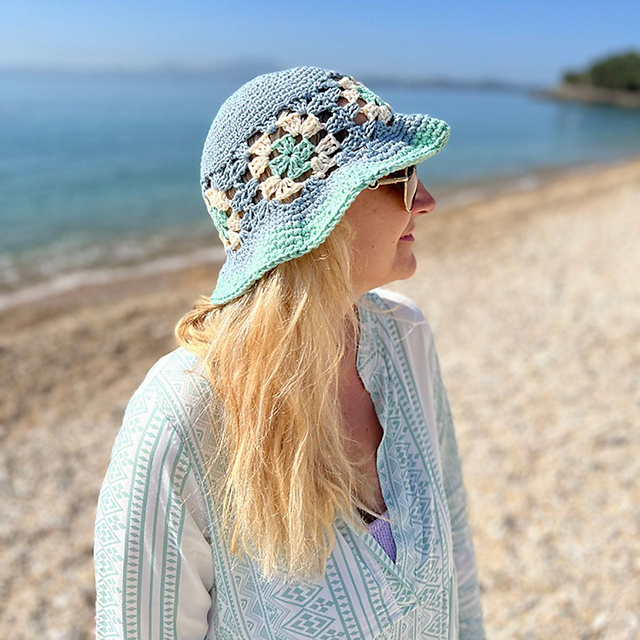 Ravelry: Granny Square Bucket Hat pattern by Louise Bollanos