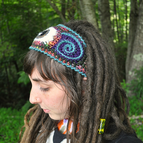 Ravelry Third Eye Freeform Headband pattern by Hannah Bovender