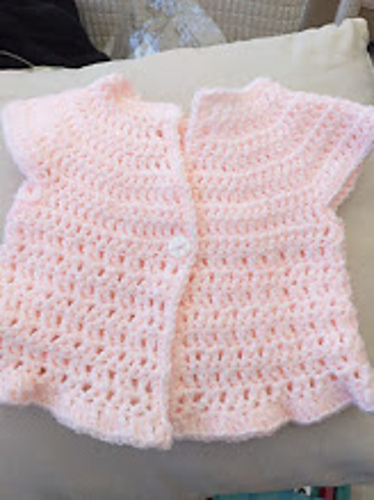 Just Peachy - Crochet Baby Jacket photo 6