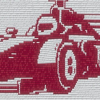 Close up of the red car