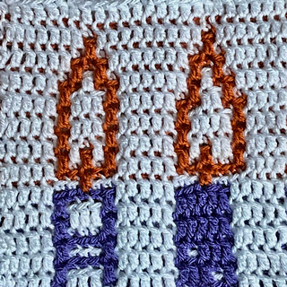 Close up detail of the candles