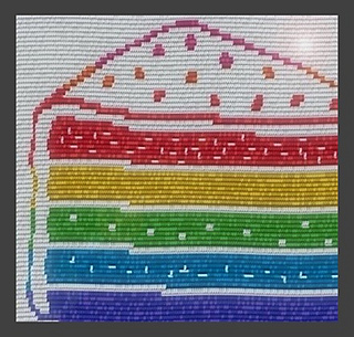 Close up of the cake slice