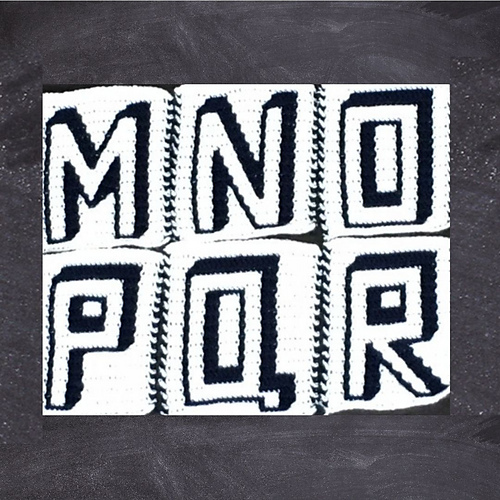 Ravelry: Mosaic Alphabet-Shadow Font Letters pattern by Heather Noble