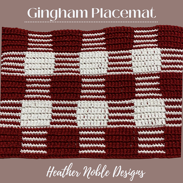 Ravelry Gingham Placemat pattern by Heather Noble