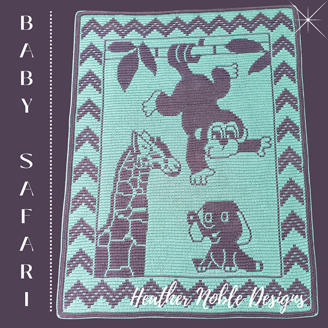Ravelry Baby Safari Blanket pattern by Heather Noble