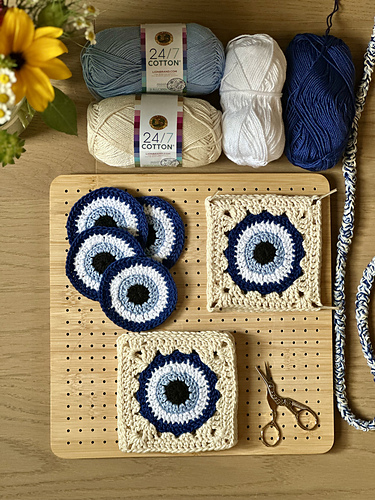 Evil Eye Granny Square