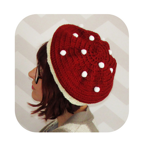 Kawaii Mushroom Handmade Beret main image 1