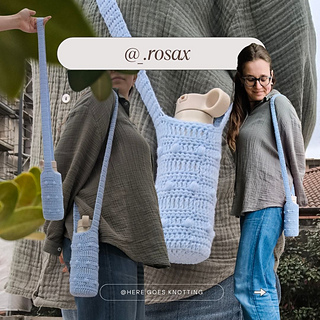 Pattern tester's photos of their Bubble Bottle Holder