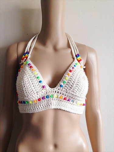 Beaded Festival Crop Top photo 2