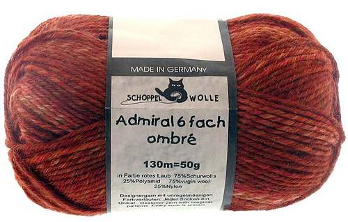 Admiral 6-fach ombré 1881ombre 
"Rotes Laub"