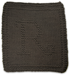 Ravelry: Monogrammed Dishcloth Letter R pattern by Heather Kate