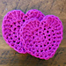 Face Scrubbies heart shapped crochet pattern pattern 
