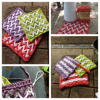 Bright Chevron Dishcloth - moogly