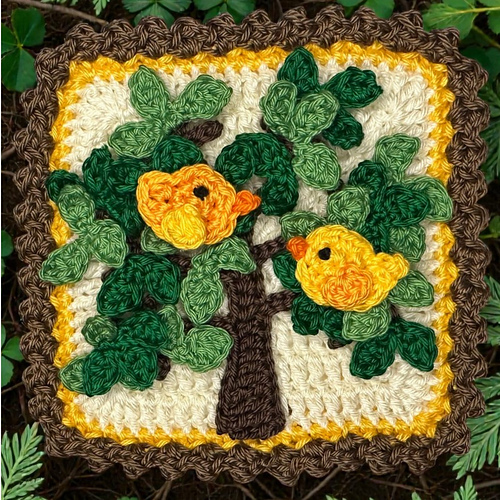 Granny Square Tree Crochet