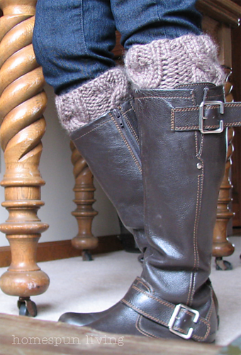 chunky cabled boot cuffs photo 3