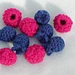 Raspberries and Blueberries pattern 