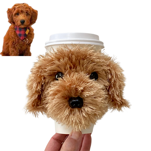 Mini Goldendoodle Cup Sleeve - Hooked by Angel