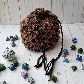 Dragon scale dice store bag pattern