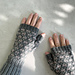 Tiny bows fingerless Mitts pattern 