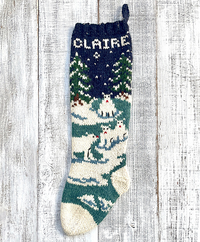 Polar Bears Christmas Stocking