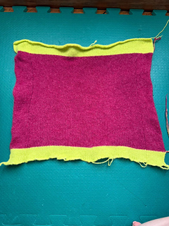 Swatch after washing and Drying