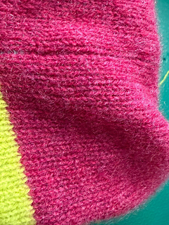 Swatch after washing and Drying