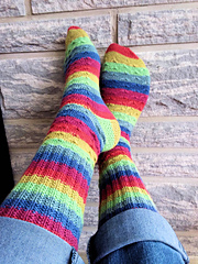 Knit Picks Felici in Vegas Baby colourway.