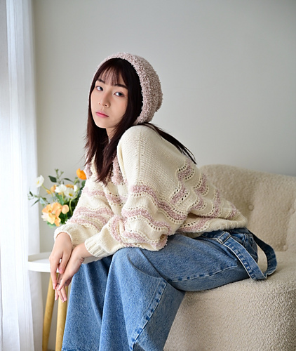 Ember Drift Brushstroke Knit Sweater