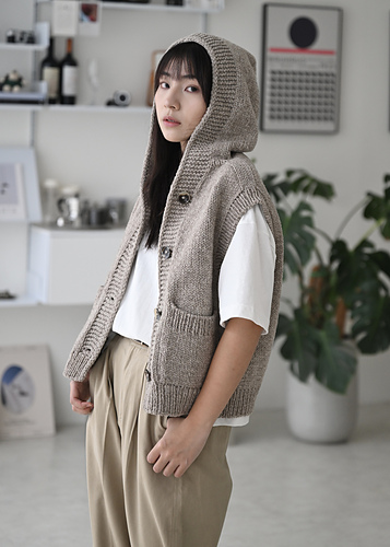 Ravelry: Mila Hooded Vest pattern by Irene Lin