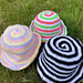 Spiral Bucket Hats pattern 