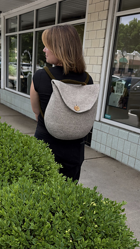 Lucy Claire, the bag's namesake, is 5'1". These photos help show the generous scale of the design on a petite frame.