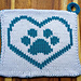 Furry Love Paw Print Potholder pattern