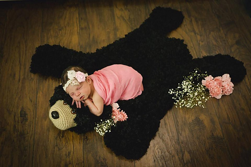 Faux Bear Skin Nursery Rug - Blessings Captured Photography