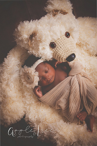 Faux Bear Skin Nursery Rug - AppleTree Photography