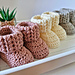 Puff V Stitch Cuff Booties pattern 