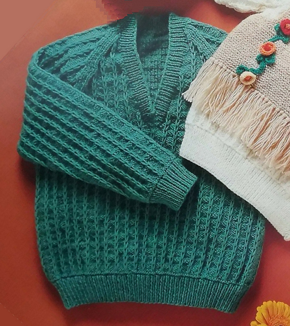 Ravelry 4 Ply V Neck Sweater pattern by Watmoughs Knitting Studio