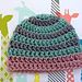 Stripey Color Block Newborn Beanie pattern 