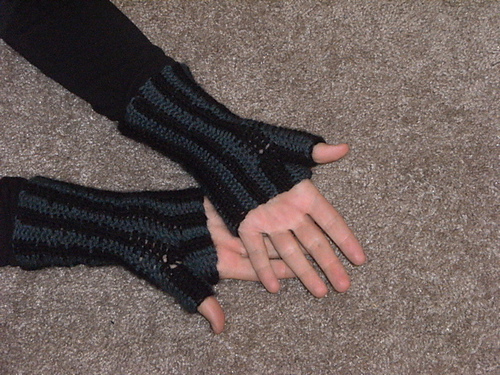 Stripey Fingerless Gloves photo 2