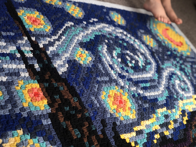 Ravelry: Starry Night C2C Blanket pattern by Claire Beauchamp