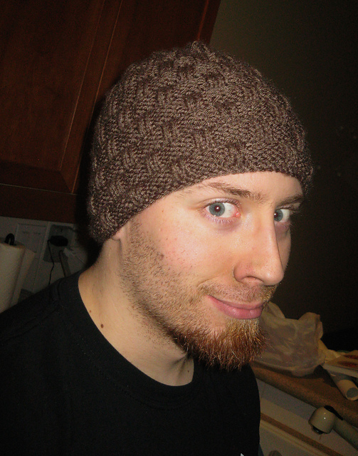 Ravelry Basket Weave Hat (man) pattern by Jenny Jarrett