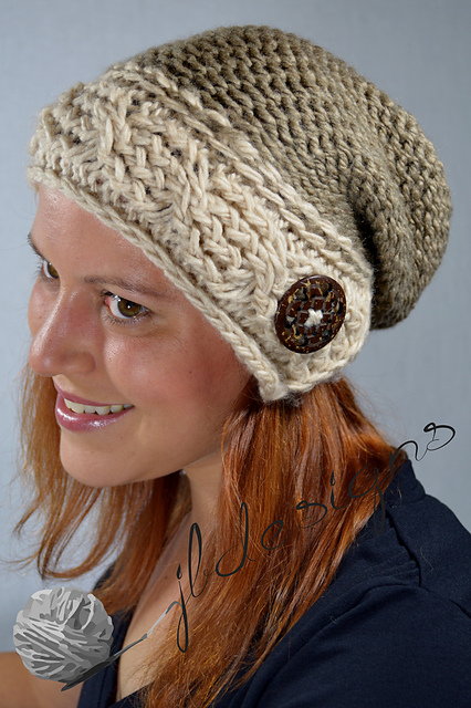 Cable Brimmed Slouch Hat pattern 