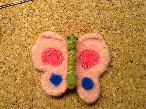 Felted butterfly photo 2