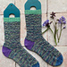 Flower Patch socks pattern 