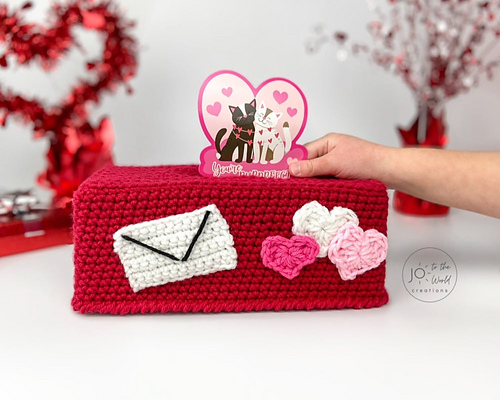 Valentins Tissue Box Cover og Postkasse - Jo Edwards