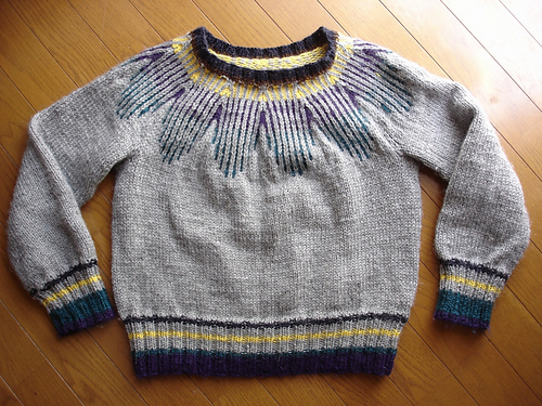 p.24 Crocus-colored Yoked Sweater クロッカス色のヨークセーター 다른 모습 1