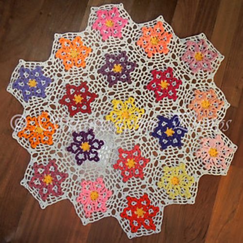 Wiggle Flower Motif and Afghan photo 1