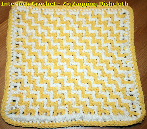 ZigZagging Reversible Hot Pad or Dishcloth photo 2
